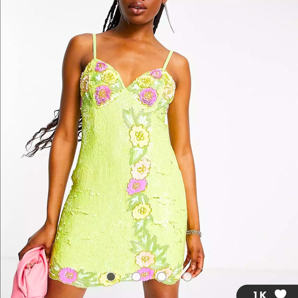 MISS SELFRIDGE - ASOS Floral Sequin Mini Dress Worn 1 time SOLD OUT All Sequined